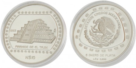 170 Euros Proof 5 onzas plata 999 1993  