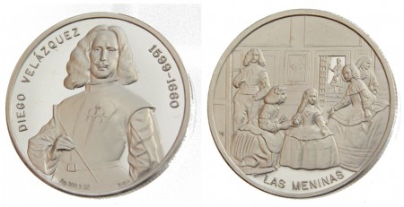 60 EUR   Diego Velazquez  Las Meninas  2 oz plata 999 62,2 gr