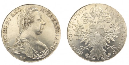 24 EUR   1 Thaler Austria 1780  plata  833   28,06 gr