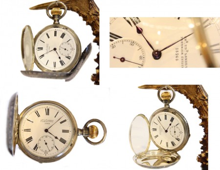 750 eur Chs. E.  Lardet  Fleurier Suisse Año 1890-1895 Plata y esmalte negro Muy raro  reloj Magnifico estado